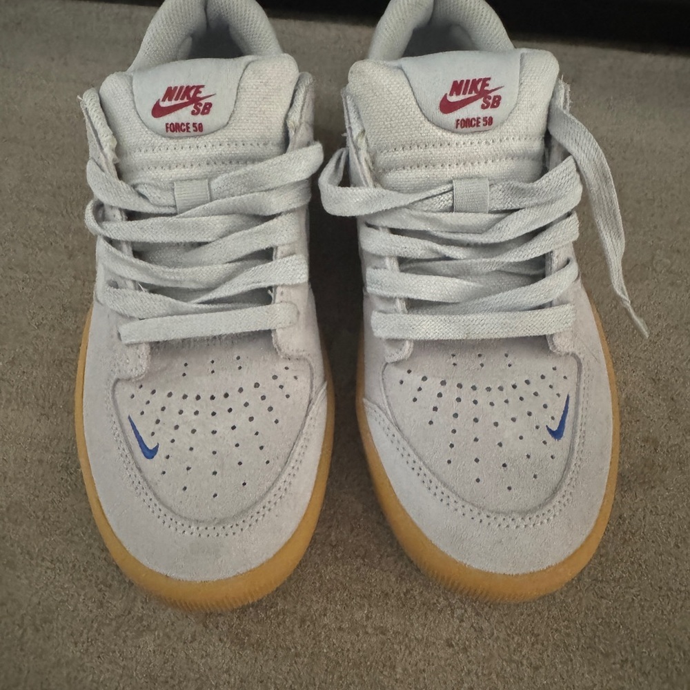 Nike Force 58 Light Blue Sneakers with Gum Sole